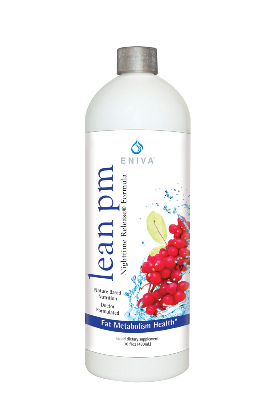 Eniva® Nighttime Release Formula®—Lean PM is a non-stimulant, liquid, synergistic blend of nutrients and botanicals designed to help promote healthy weight management in conjunction with a healthy diet and exercise.* It contains nutrients focused on accessing stored fat, promoting energy and fat metabolism and stimulating lean muscle mass development. Product ID 14008