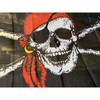 Pirate Jolly Roger Red Hat Flag 3 X 5 ft. Standard