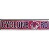 Cyclone Rd. Road Iowa State Street Sign