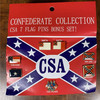 Confederate Flag Lapel Pin - 7 CSA - Collection