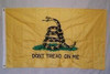 Gadsden Flag, Don't Tread On Me Yellow Nylon Embroidered Flag 4 x 6 ft.