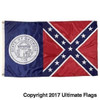 Old Georgia State Flag - Outdoor  1956-2001  2ply 3 x 5 ft.