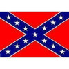 Rebel Flag, Confederate Battle Flag on a stick 4x6 inch