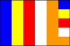 Buddhist 3 x 5 Nylon Dyed Flag With Pole Hem (USA Made)
