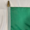 Ireland Flag with a Shamrock  12 X 18 in. On a Stick