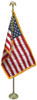 Indoor Mounting Set, WITH USA Nylon Embroidered 3' x 5' Flag included (USA Made) and Tassle