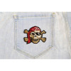 Pirate Skull Patch Red Hat - Eye Patch - 2 x 3 inch