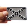 Rebel Flag Subdued Patch -Grey - Confederate Battle Flag Patch - 2 x 3 inch
