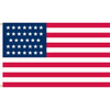 34 Stars Linear USA Flag - Nylon Appliqué Cut and Sewn - Made in USA