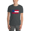 1st National 13 Flag T-Shirt Stars and Bars  Short-Sleeve Unisex