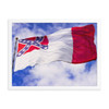 Third National Confederate flag Framed photo paper poster