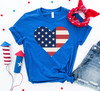 USA Flag Heart T-shirt