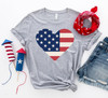 USA Flag Heart T-shirt