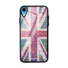 Glass Case Cover:UK flag- Wood texture