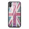 Glass Case Cover:UK flag- Wood texture