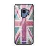 Glass Case Cover:UK flag- Wood texture