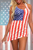 Shore Trendz Women's USA Distressed Flag Burnout Tank Dress Cover-Up