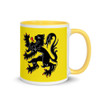 Flanders flag Mug with yellow Inside