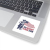 US Patriot Flags Square Stickers