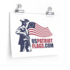 US Patriot Flags Logo Premium Matte horizontal posters