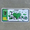 I Love Irleland License Plate Made in USA