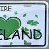 I Love Irleland License Plate Made in USA