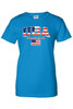 USA Flag T Shirt Women's Juniors Original American Pride