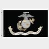 USMC Marine Corps Black 3D EGA Flag Made in USA