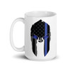 Thin Blue Line USA Spartan White glossy mug