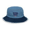 Ultra MAGA Distressed denim bucket hat