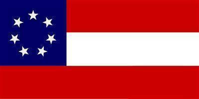 Civil War 1st National Flag 'Stars And Bars' 3x5 Ft - 11 Star Confederate Flag, 100D Polyester, Printed