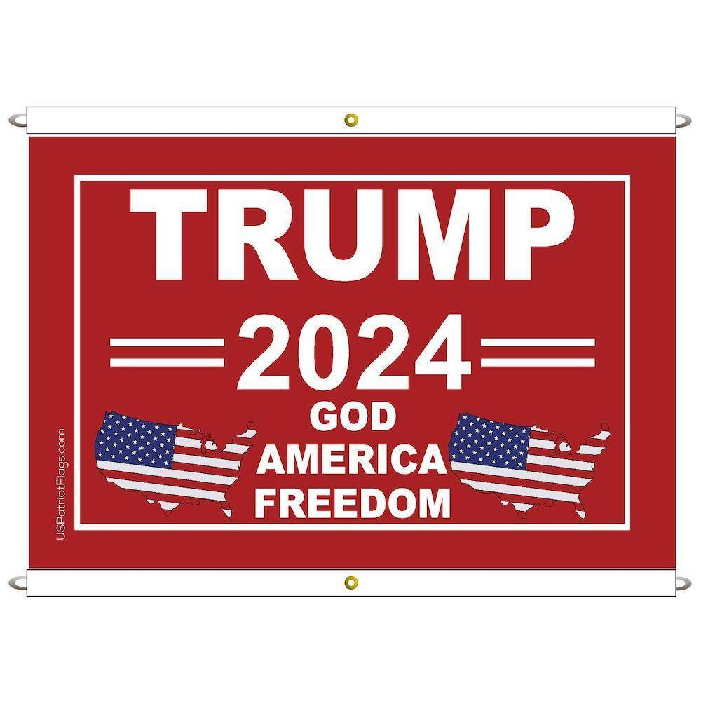 Donald Trump 2024 God America Freedom Flag High Quality 100D - Foto 8