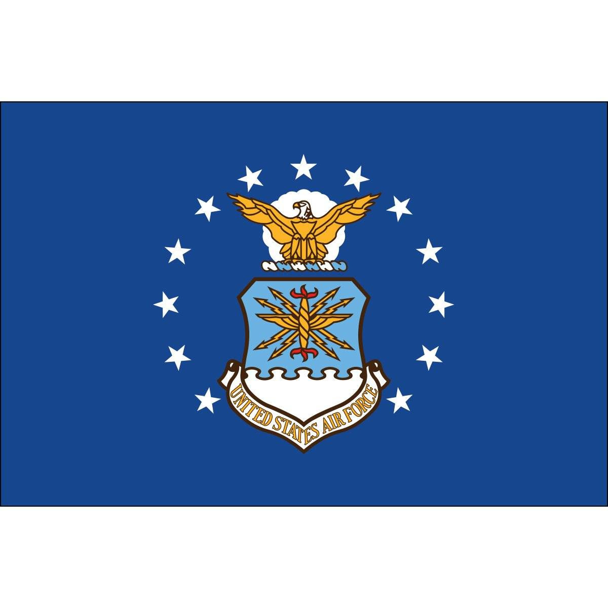 Air Force Flag - USAF Flag - 3x5 Nylon Dyed (USA MADE)