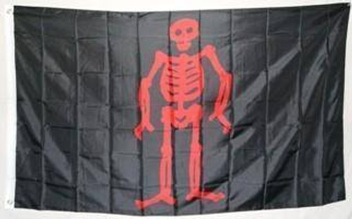 Pirate Edward Low, Red Skeleton Flag 3 X 5 ft. Standard