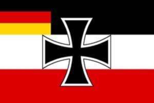German Jack Flag w/ German Flag In Corner 3x5 ft. Economical