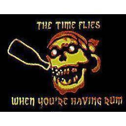 Jolly Roger Rum, The Time Flies Flag (new version) 3 X 5 ft. Standard