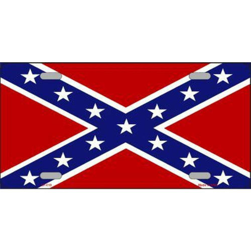 CONFEDERATE FLAG Metal License Plate| Battle Flag
