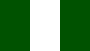 Nigeria Flag License Plate Blank