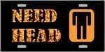 Need Head License Plate