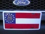 Georgia Flag license Plate
