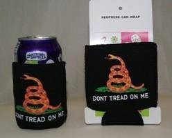 Gadsden black Can Koozie