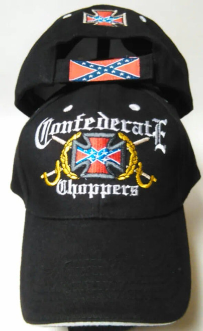 Confederate Choppers Black Embroidered Cap