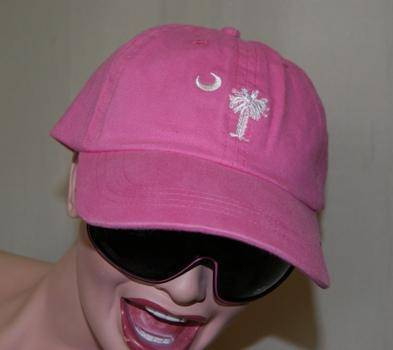 Pink and White South Carolina Cap