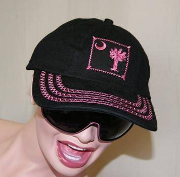 Pink and Black Patch South Carolina Cap