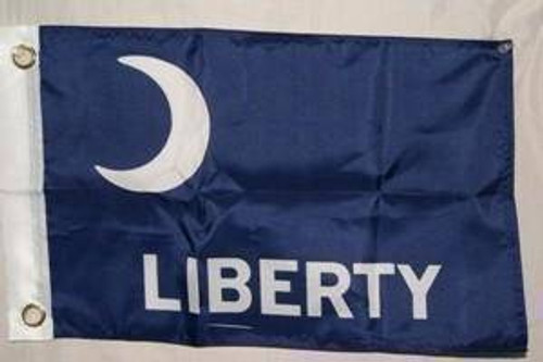 Fort Moultrie Flag - Cresent Moon and Liberty Flag 12 x 18 inch with grommets Standard
