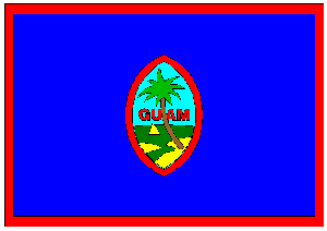 Guam Flag 12 X 18 inch on stick