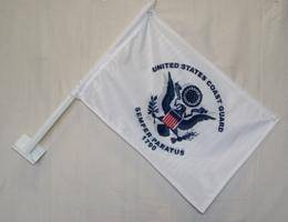 US Coast Guard Double Sided Car Flag