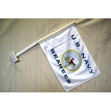U.S. Navy Seabees Double Sided Car Flag