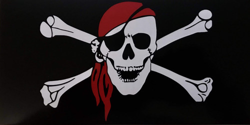 Red Hat Pirate Bumper Sticker