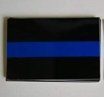 Blue and Black Striped Bumper Sticker